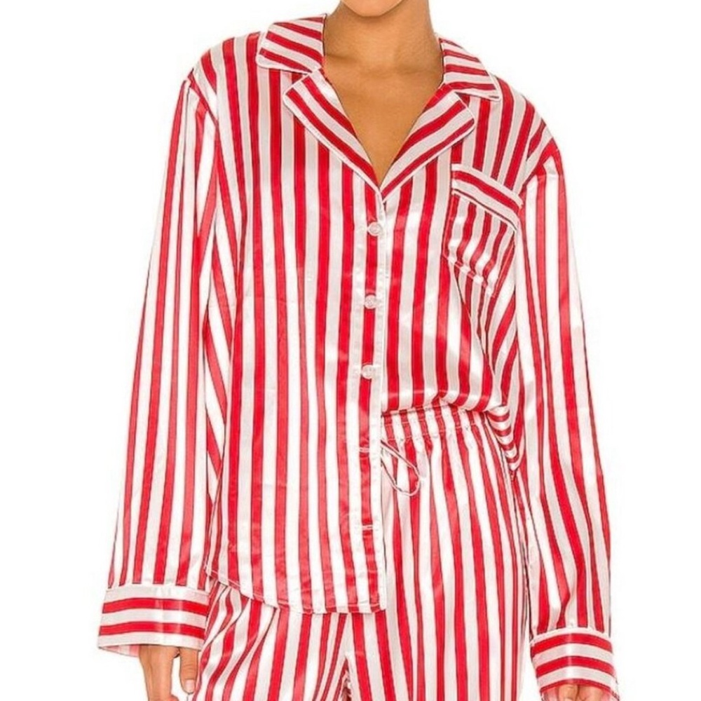 Show Me Your MuMu Red and White Striped Pajama Set
